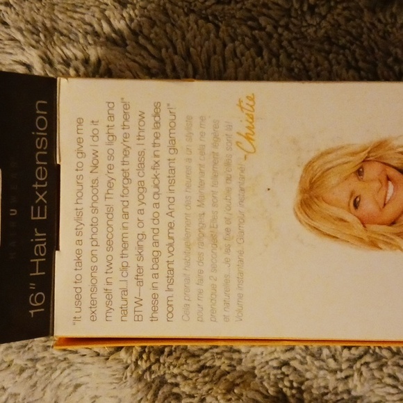16" Hair Extension In Platinum Blonde~by Christie Brinkley Collecton. NIB - Picture 4 of 16
